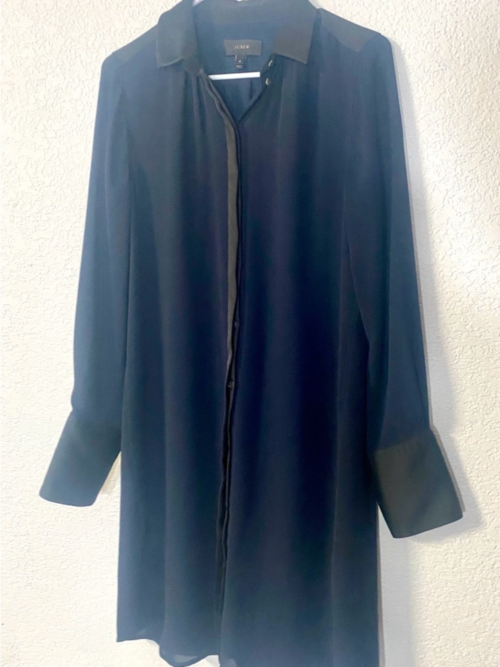 J.Crew Womenβs Navy and Black Classy lightweight Shirt Mini dress size 4